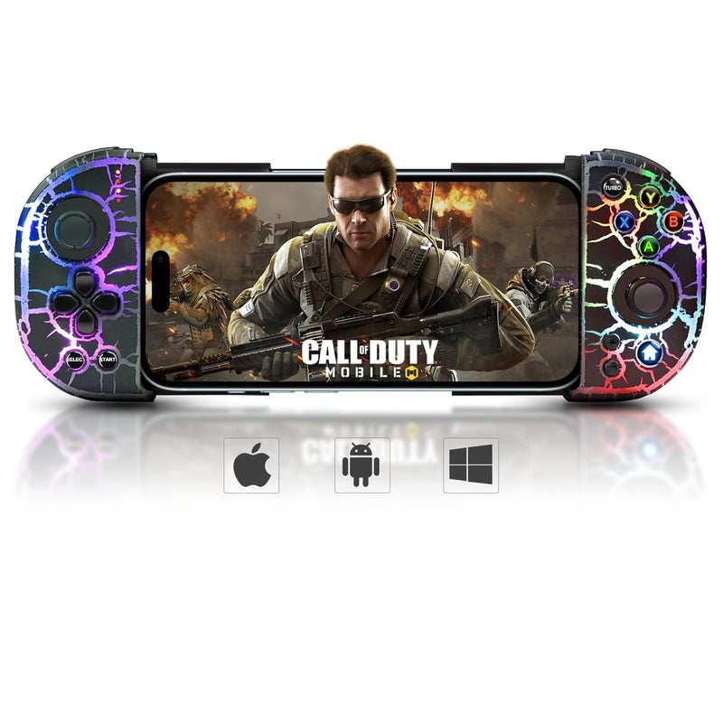 Joso Phone Controller for iPhone, Android, wireless Game Joystick with Hall Effect Joystick/Turbo, RGB Controller for iPhone 16/15/14/13/12 Series, Galaxy S24/23/S22/S21 Series Play COD Mobile & More - Image 1
